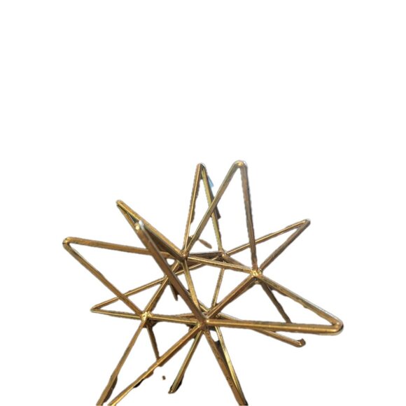 Geometric design goldtone metal decoration - Picture 3 of 7